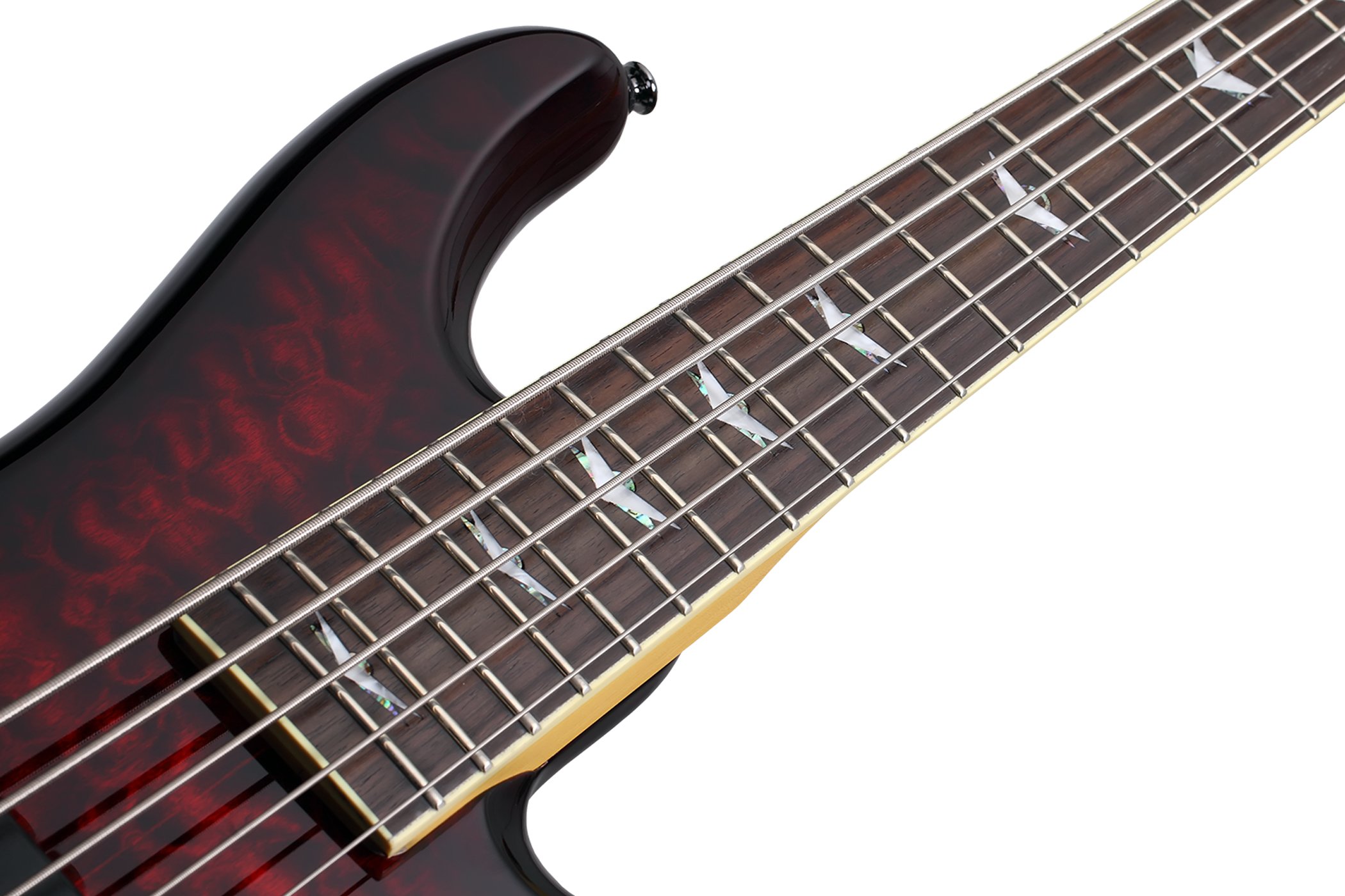 Amazon | Schecter Stiletto Extreme-5 Bass Guitar, Black Cherry